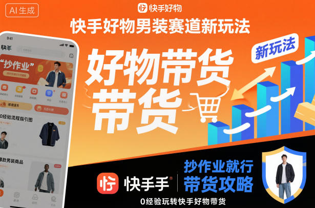快手好物男装赛道新玩法，抄作业就行，0经验玩转快手好物带货-知创网