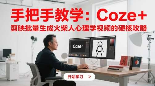 手把手教学：Coze + 剪映批量生成火柴人心理学视频的硬核攻略-知创网