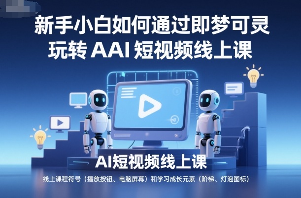 新手小白如何通过即梦可灵玩转AI短视频线上课-知创网