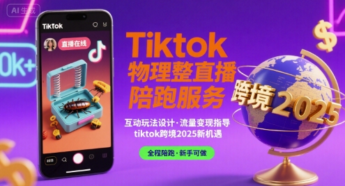 Tiktok物理整蛊直播陪跑服务-tiktok跨境2025-知创网