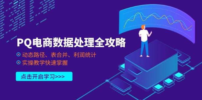 (14240期)PQ电商数据处理全攻略,动态路径、表合并、利润统计,实操教学快速掌握-知创网