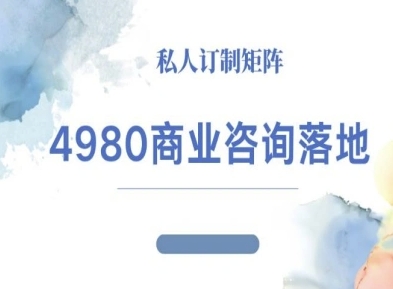 4980商业咨询师落地课程-ip运营高客单教程-知创网
