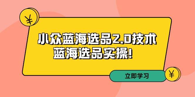 （9189期）拼多多培训第33期：小众蓝海选品2.0技术-蓝海选品实操！-知创网