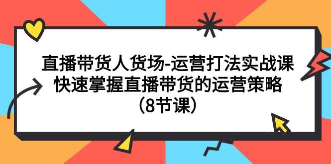 （7672期）直播带货人货场-运营打法实战课：快速掌握直播带货的运营策略（8节课）-知创网