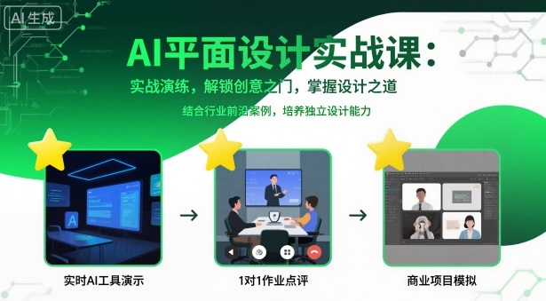 AI平面设计实战课，实战演练，解锁创意之门，掌握设计之道-知创网