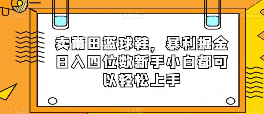 卖莆田篮球鞋，暴利掘金日入四位数新手小白都可以轻松上手【揭秘】-知创网