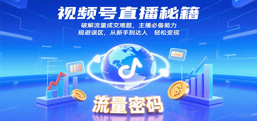 视频号直播秘籍，破解流量成交难题，主播必备能力，规避误区，从新手到达人轻松变现-知创网