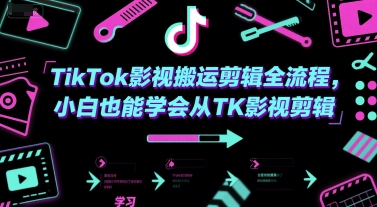 TikTok影视搬运剪辑全流程,小白也能学会从TK影视剪辑-知创网