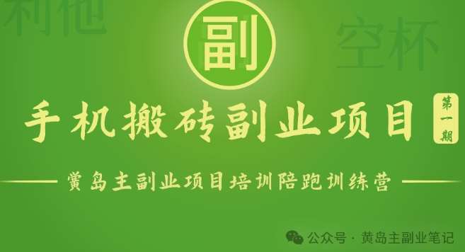 手机搬砖小副业项目训练营1.0，实测1小时收益50+，一部手机轻松日入100+-知创网