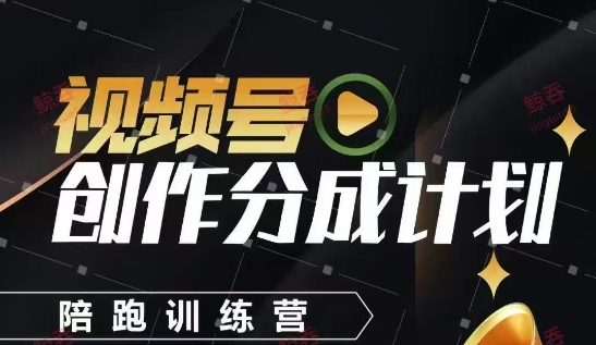 视频号创作分成计划陪跑训练营，手把手教会你如何制作视频，细水长流型项目-知创网