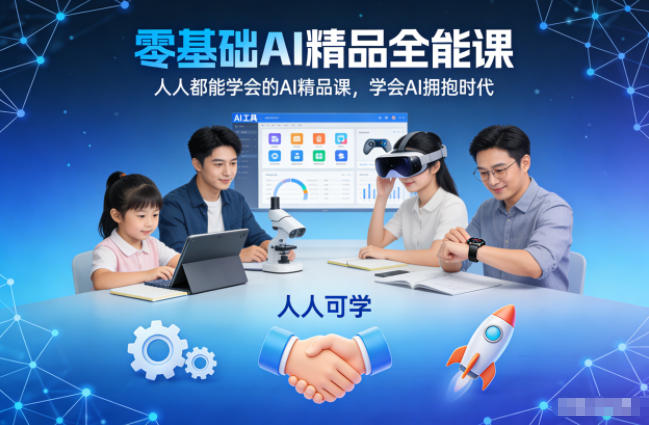 零基础AI精品全能课,人人都能学会的AI精品课,学会AI拥抱时代-知创网