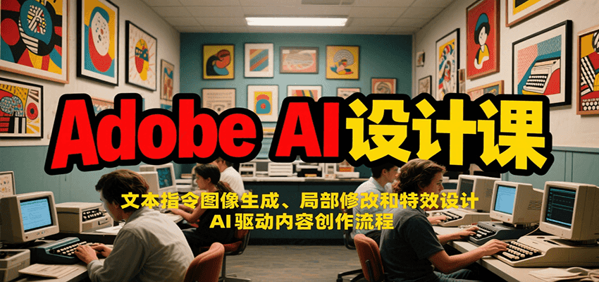 Adobe AI设计课：文本指令图像生成、局部修改和特效设计，AI驱动内容创作流程-知创网