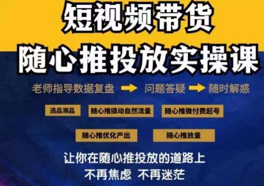 2024好物分享随心推投放实操课,随心推撬动自然流量/微付费起号/优化产出-知创网