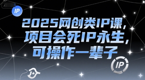 2025网创类IP课，项目会死IP永生，可操作一辈子-知创网