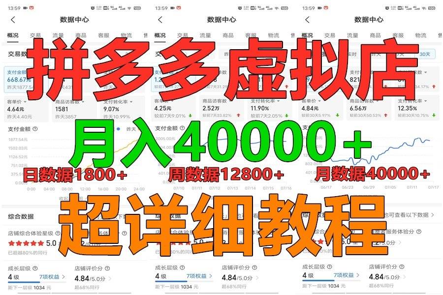 拼多多虚拟电商训练营月入40000+，全网最详细，你做你也行，暴利稳定长久-知创网
