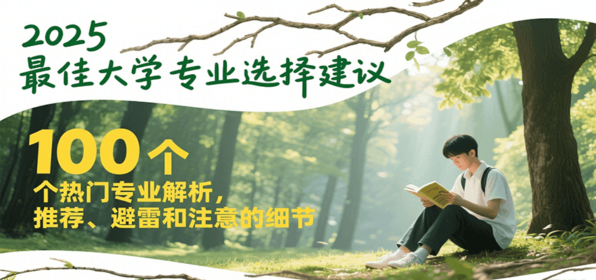 2025最佳大学专业选择建议，100个热门专业解析，推荐、避雷和注意的细节-知创网