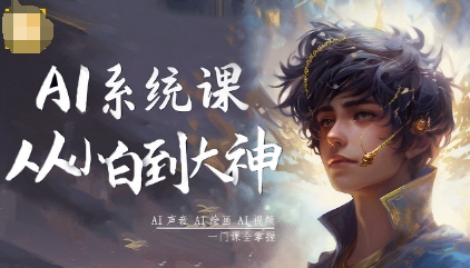 AI系统课程，从小白到大神系统学AI，AI声音-AI绘画-AI视频一门课全掌握-知创网