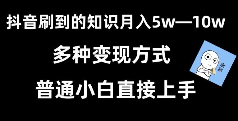 抖音刷到的知识，每天只需2小时，日入2000+，暴力变现，普通小白直接上手【揭秘】-知创网