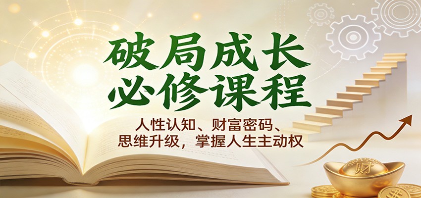 破局成长必修课2.0：人性认知、财富密码、思维升级，掌握人生主动权-知创网