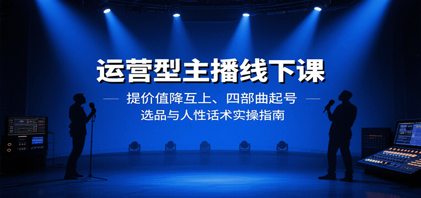 运营型主播线下课：提价值降互上、四部曲起号、选品与人性话术实操指南-知创网