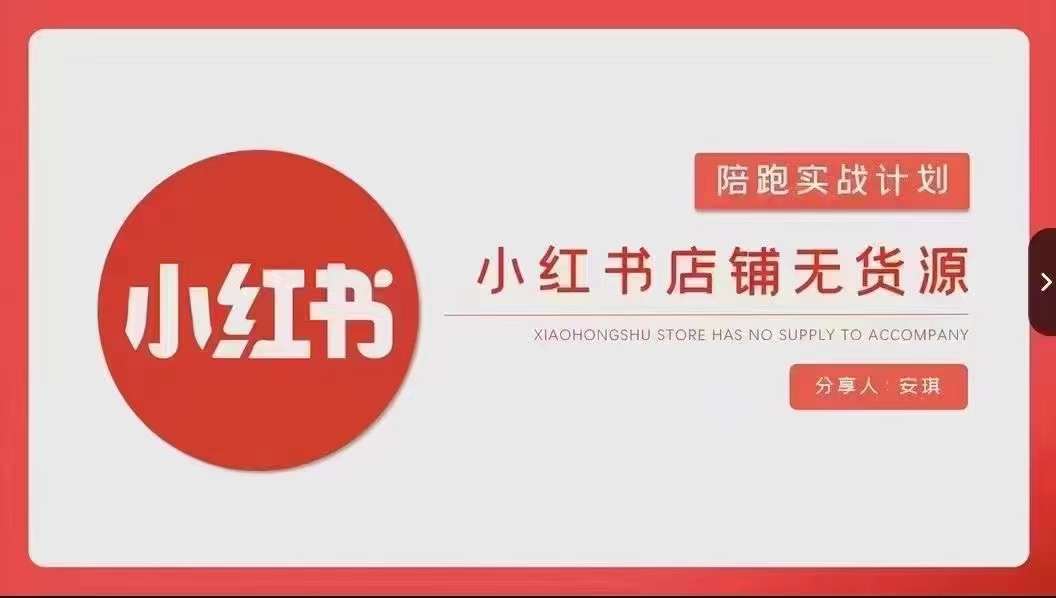 安琪-小红书店铺无货源实战，开店到售后全流程操作-知创网