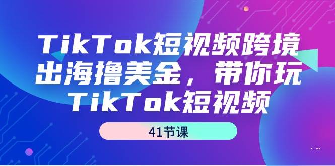 (9155期)TikTok短视频跨境出海撸美金,带你玩TikTok短视频(41节课)-知创网