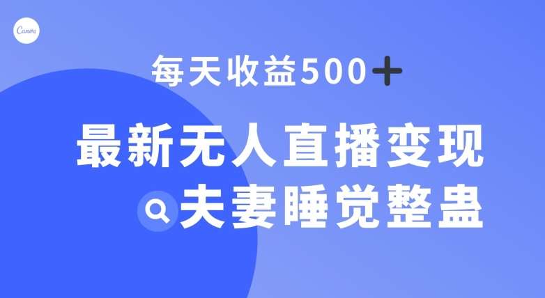 最新无人直播变现,夫妻睡觉整蛊,每天躺赚500+【揭秘】-知创网