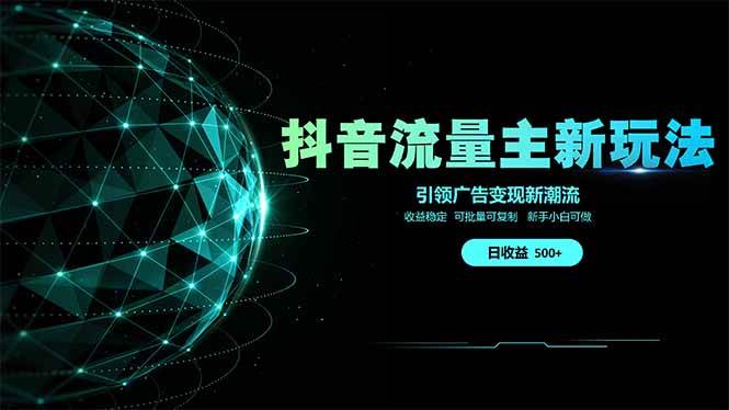 （14204期）抖音流量主新玩法 2025新风口 引领广告变现新潮流  单日500+  手把手…-知创网