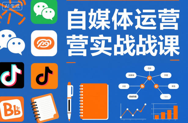 自媒体运营实战课，掌握一套系统的自媒体运营底层方法论，成为优秀的内容创作者-知创网