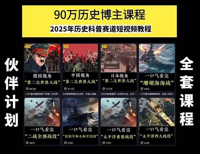 图片[2]-短视频历史赛道实战教程，手机电脑双端剪辑教程和账号运营指南与变现技巧-知创网