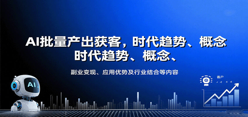 AI批量产出获客，时代趋势、概念、副业变现、应用优势及行业结合等内容-知创网