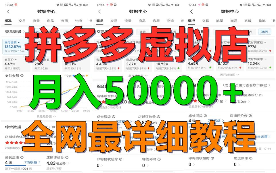 拼多多虚拟电商训练营月入50000+你也行，暴利稳定长久，副业首选-知创网