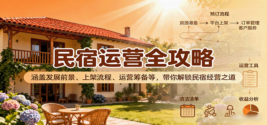 民宿运营全攻略：涵盖发展前景、上架流程、运营筹备等，带你解锁民宿经营之道-知创网