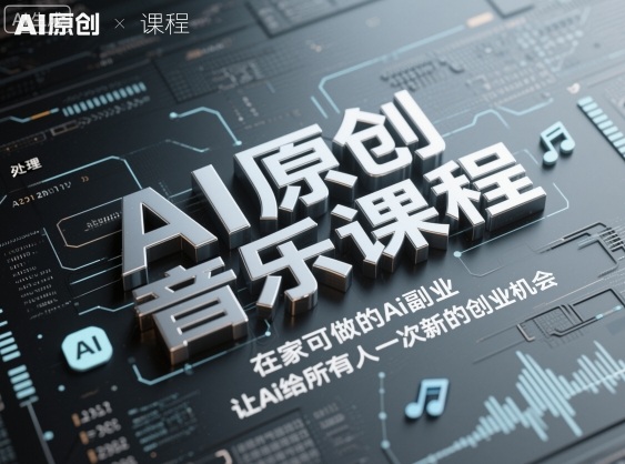 AI原创音乐课程，在家可做的Ai副业，让Ai给所有人一次新的创业机会-知创网