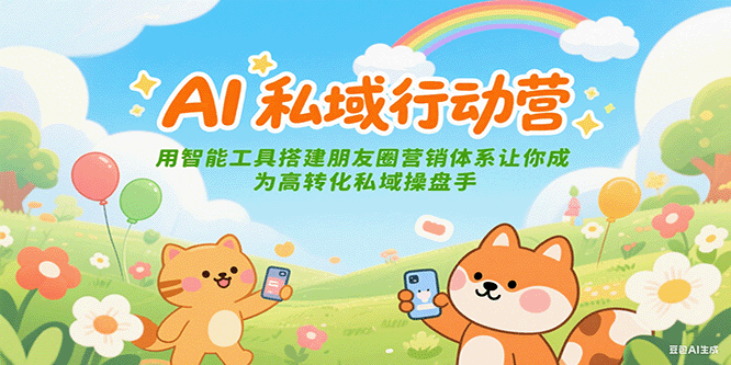AI私域行动营：用智能工具搭建朋友圈营销体系让你成为高转化私域操盘手-知创网