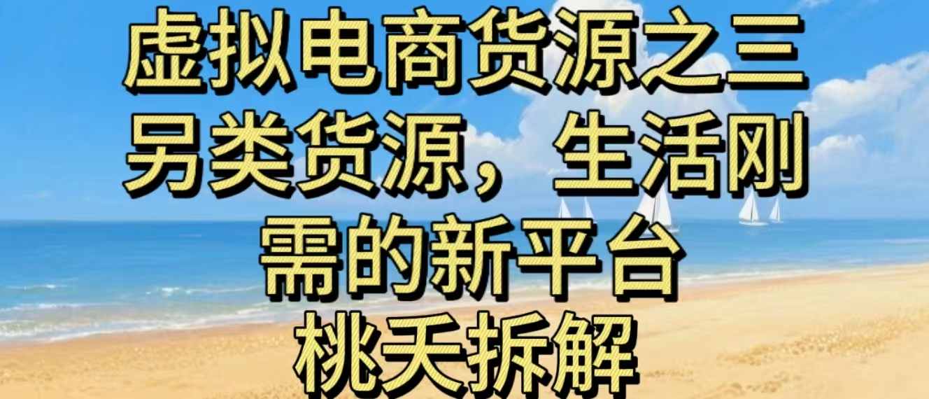 虚拟电商之三另类的货源,生活刚需的新平台-知创网