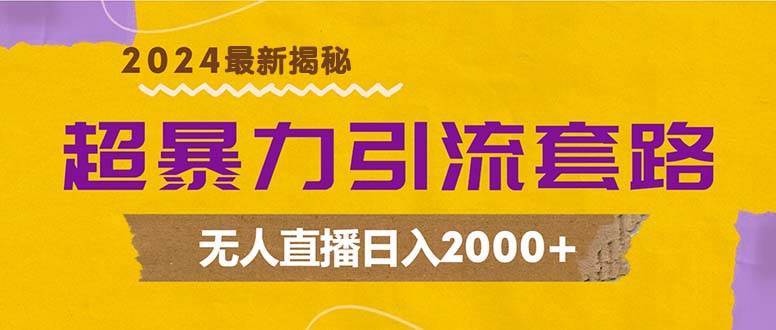 (12800期)超暴力引流套路,无人直播日入2000+-知创网