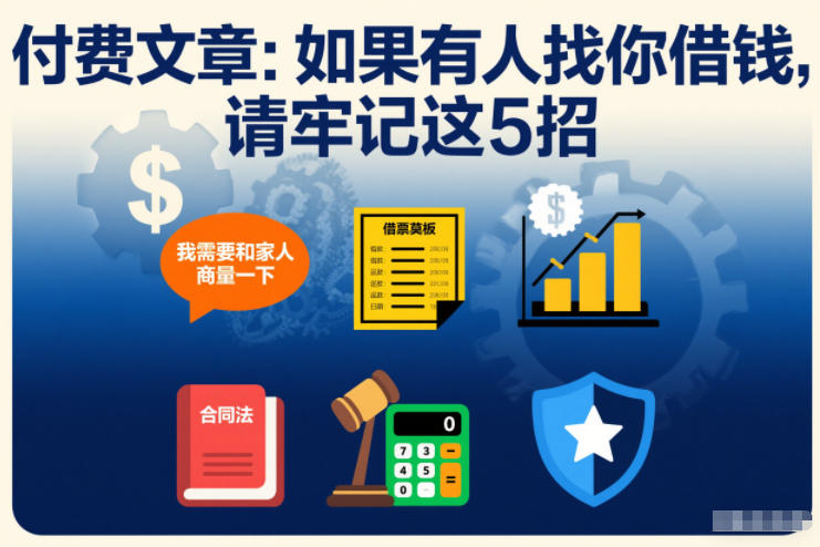 付费文章：如果有人找你借钱，请牢记这5招-知创网