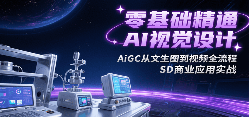 零基础精通AI视觉设计，AiGC从文生图到视频全流程，SD商业应用实战-知创网