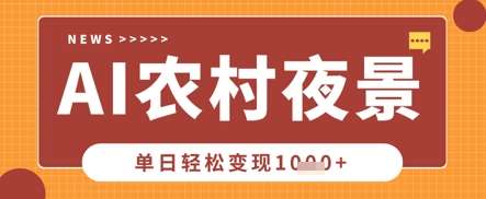 Deepseek制作农村夜景视频，一条视频点赞20W+，单日变现数张-知创网