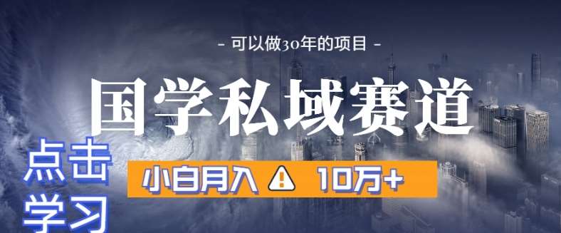 暴力国学私域赛道，小白月入10万+，引流+转化完整流程【揭秘】-知创网
