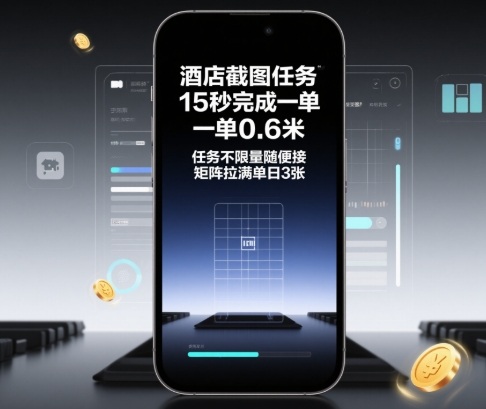 酒店截图任务，15秒完成一单，一单0.6米，任务不限量随便接，矩阵拉满单日3张【揭秘】-知创网