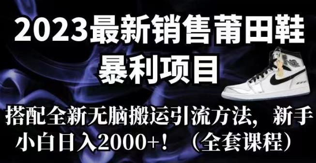 2023最新销售莆田鞋暴利项目，搭配全新无脑搬运引流方法，新手小白日入2000+【揭秘】-知创网