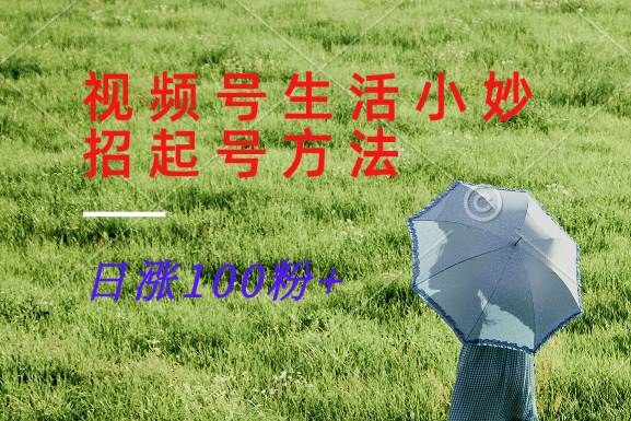 视频号生活小妙招分享赛道， 起号涨粉新方法，日涨100粉-知创网