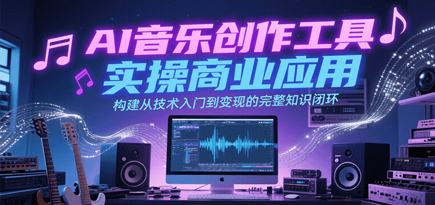 AI音乐创作工具实操商业应用,构建从技术入门到变现的完整知识闭环-知创网