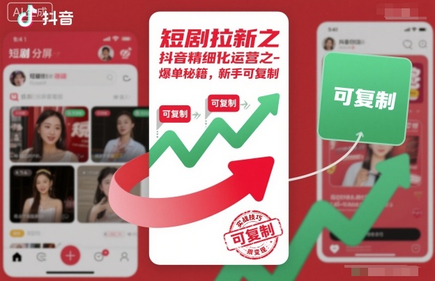 短剧拉新之抖音精细化运营之爆单秘籍，新手可复制-知创网