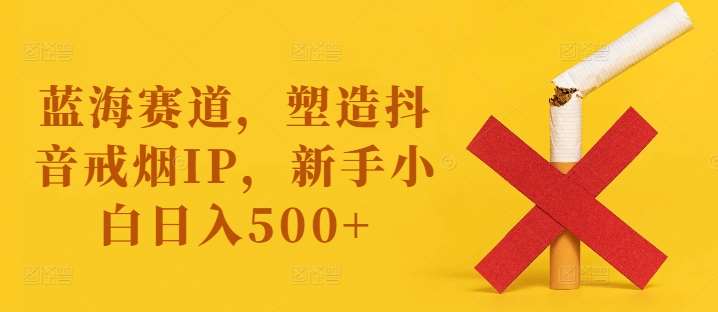 蓝海赛道，塑造抖音戒烟IP，新手小白日入500+【揭秘】-知创网