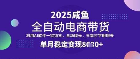 全网首发【闲鱼全自动电商带货】三年磨一剑，一朝露锋芒，单月稳定变现8k+【揭秘】-知创网