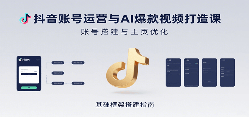 抖音账号运营与AI爆款视频打造课：含账号搭建、运营及多种AI特效视频制作方法-知创网