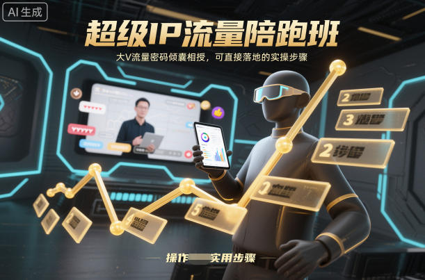 超级IP流量陪跑班，大V流量密码倾囊相授，可直接落地的实操步骤-知创网